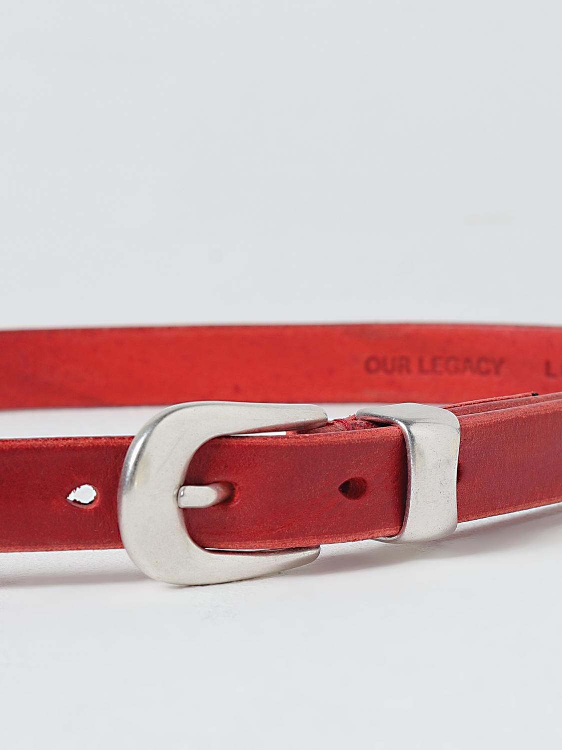 OUR LEGACY CINTURA: Cintura Our Legacy in pelle , Rosso - Img 3