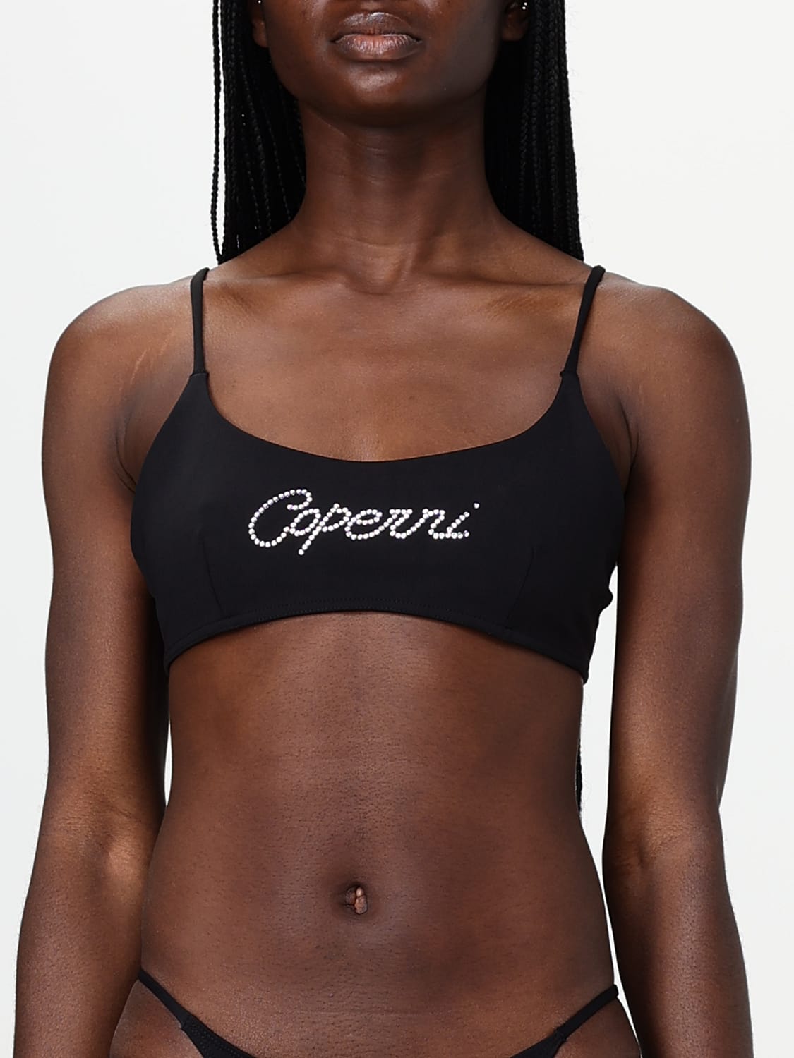 COPERNI COSTUME: Costume da bagno bikini top Coperni, Nero - Img 1
