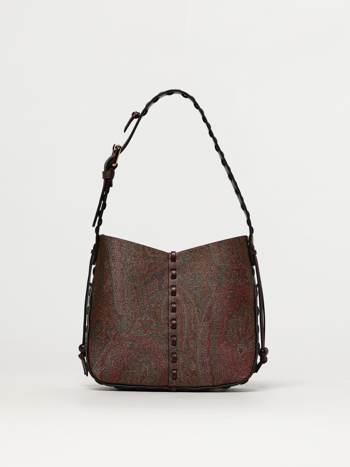 ETRO MINI BAG: Shoulder bag woman Etro, Burgundy - Img 1