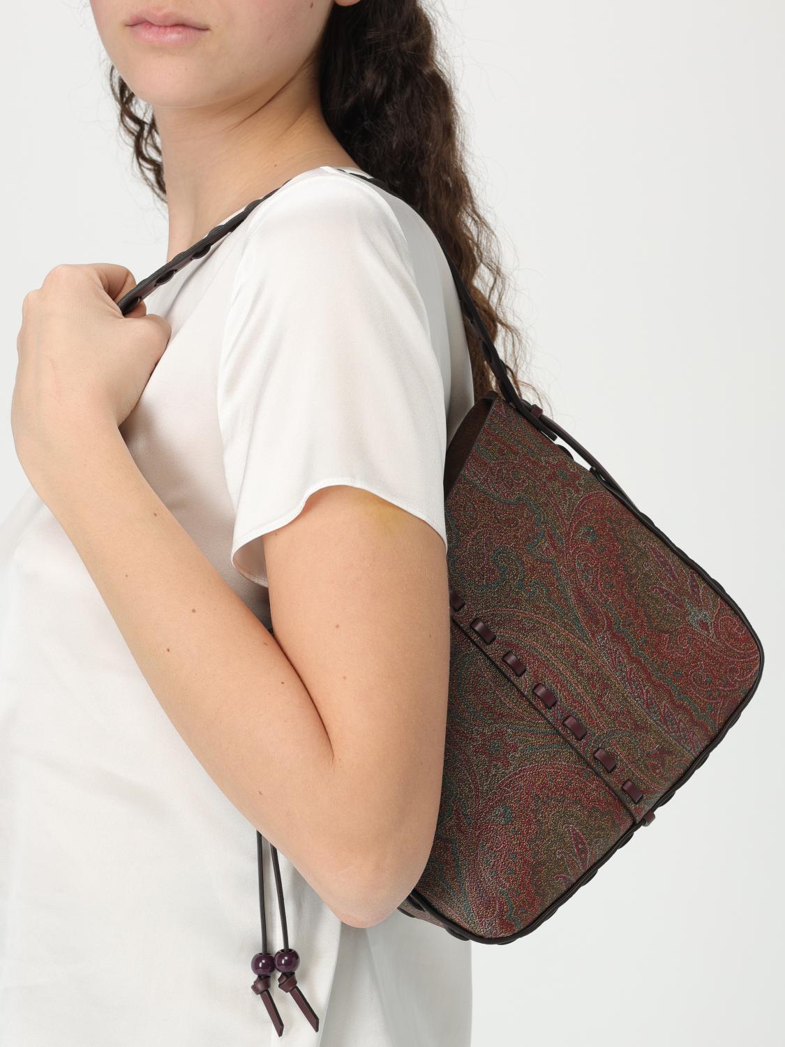 ETRO MINI BAG: Shoulder bag woman Etro, Burgundy - Img 2