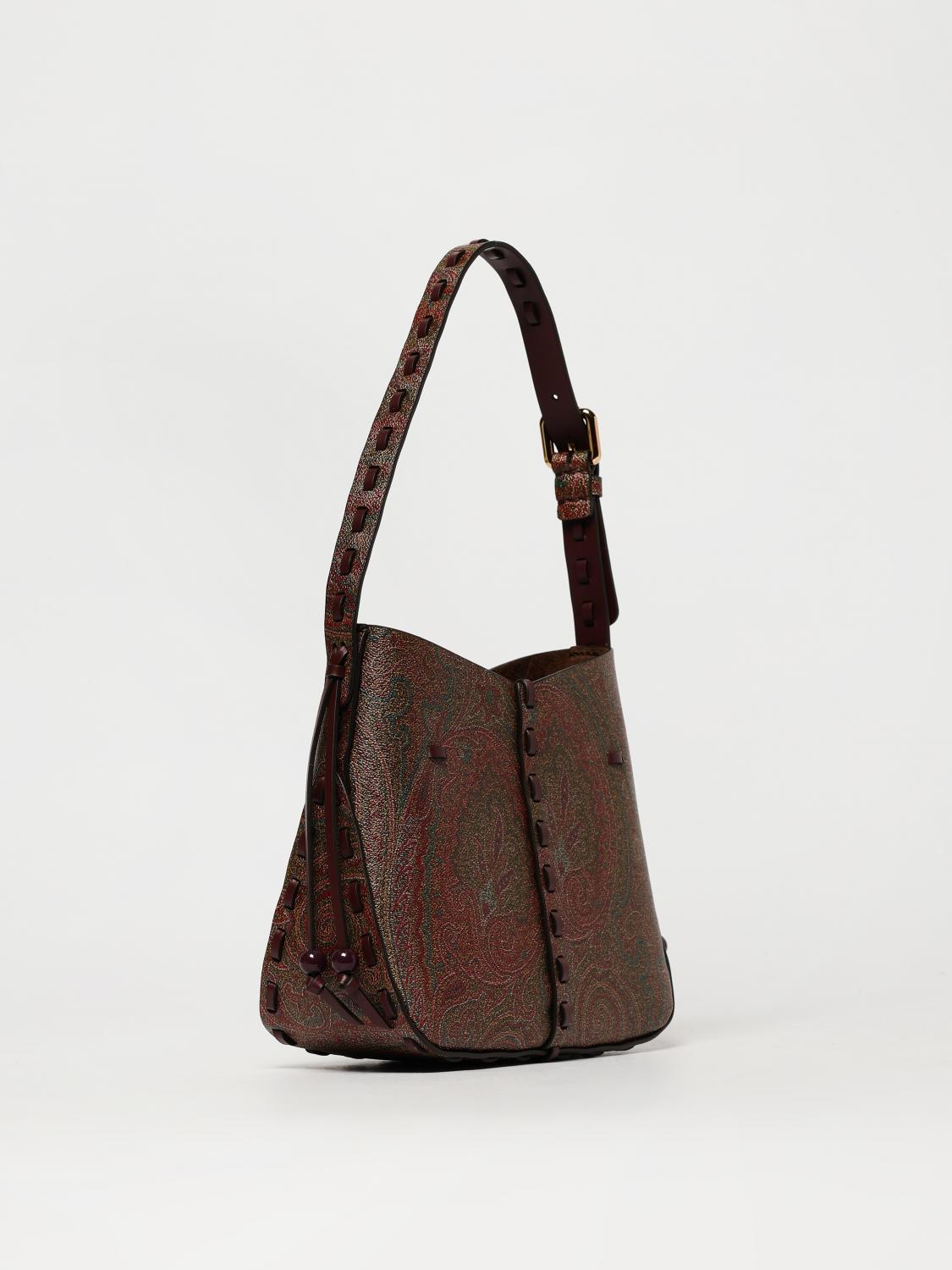 ETRO MINI BAG: Shoulder bag woman Etro, Burgundy - Img 3