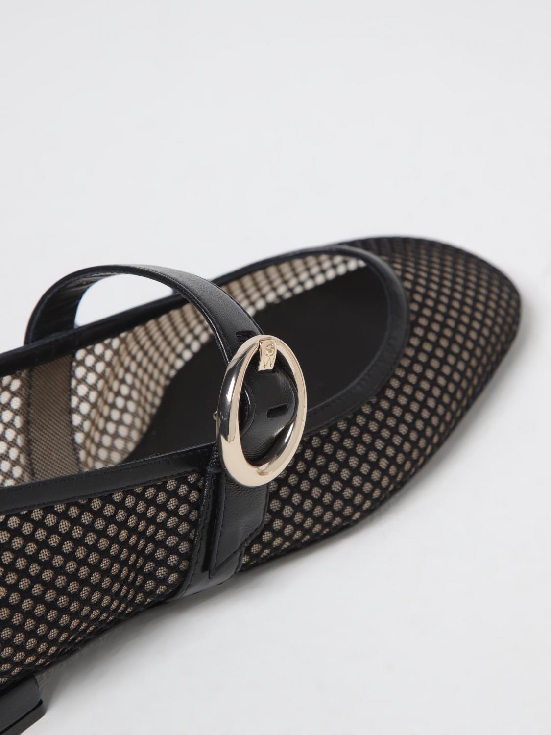 STUART WEITZMAN BALLERINE: Ballerina Stuart Weitzman in mesh e pelle , Naturale - Img 4
