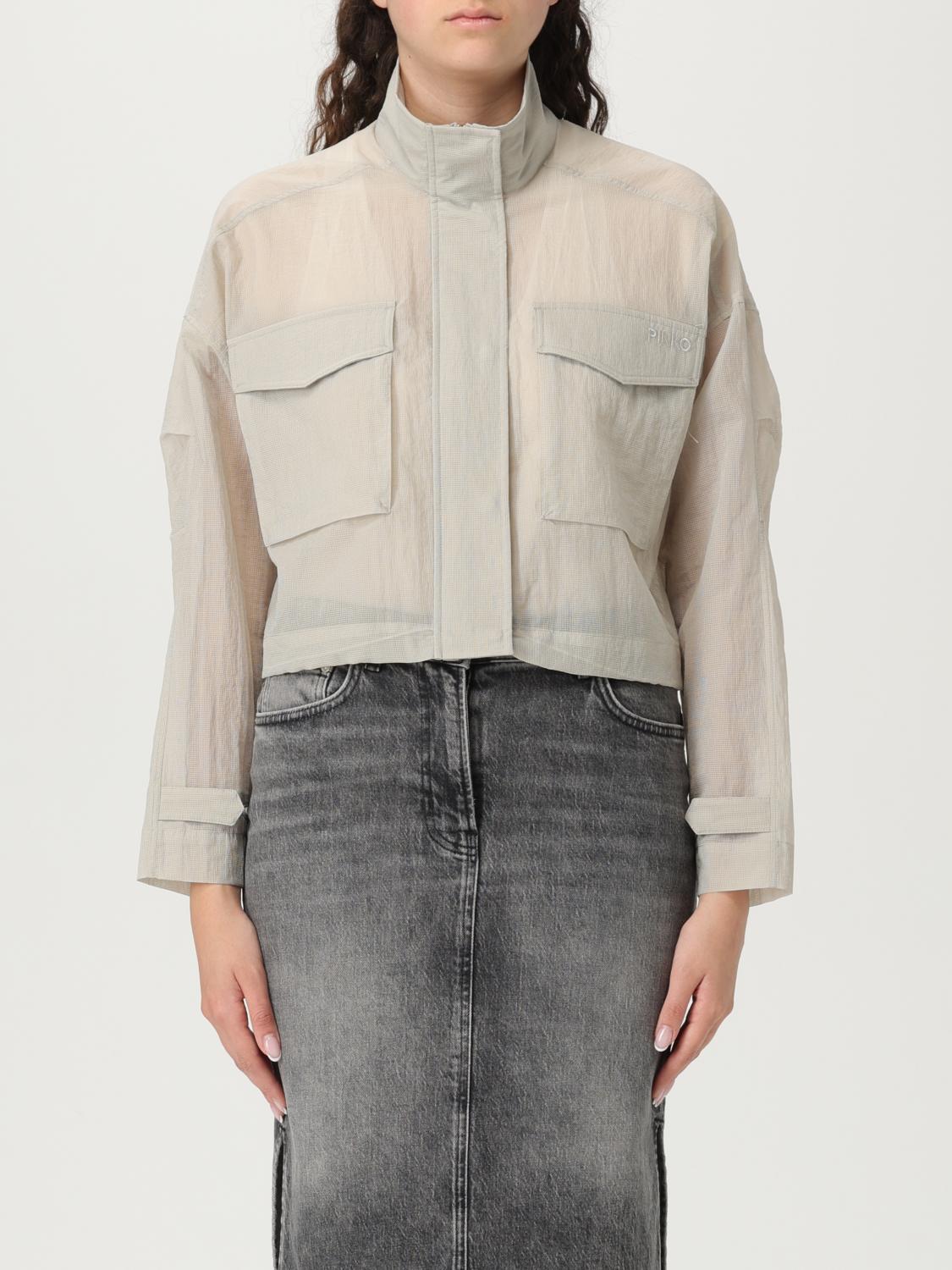 PINKO GIACCA: Giubbotto Pinko in organza , Grigio - Img 1