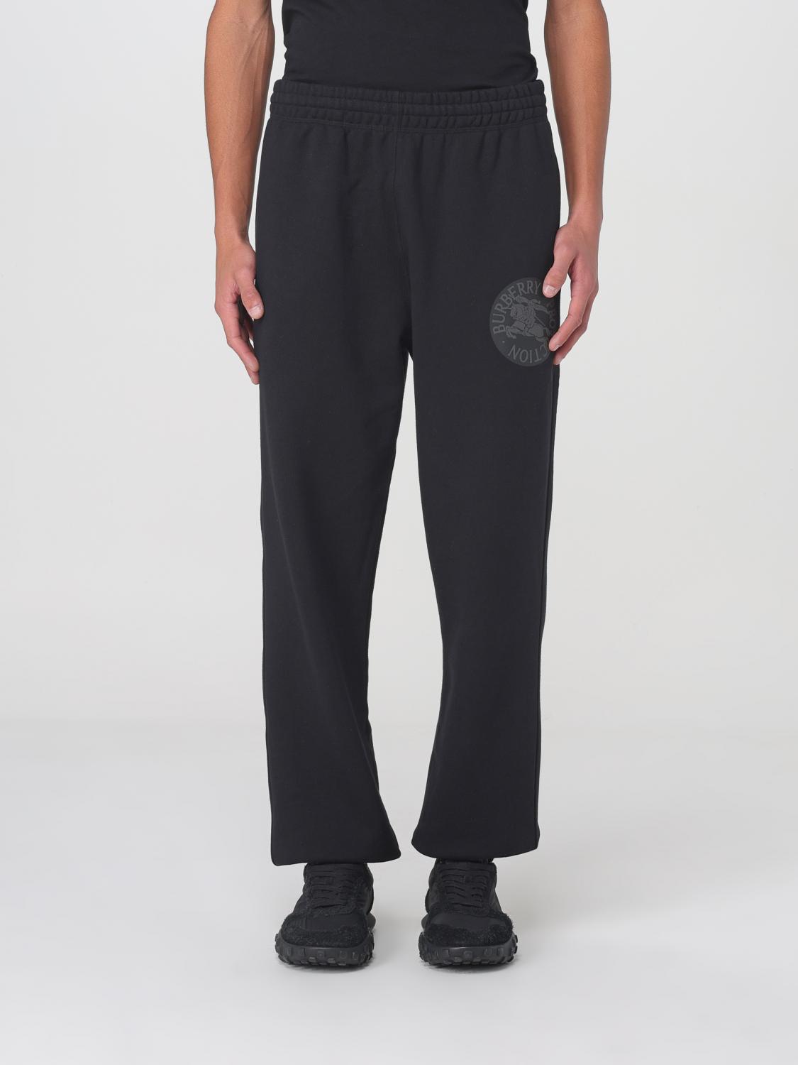 BURBERRY PANTALONI: Pantalone Burberry in cotone stretch , Nero - Img 1