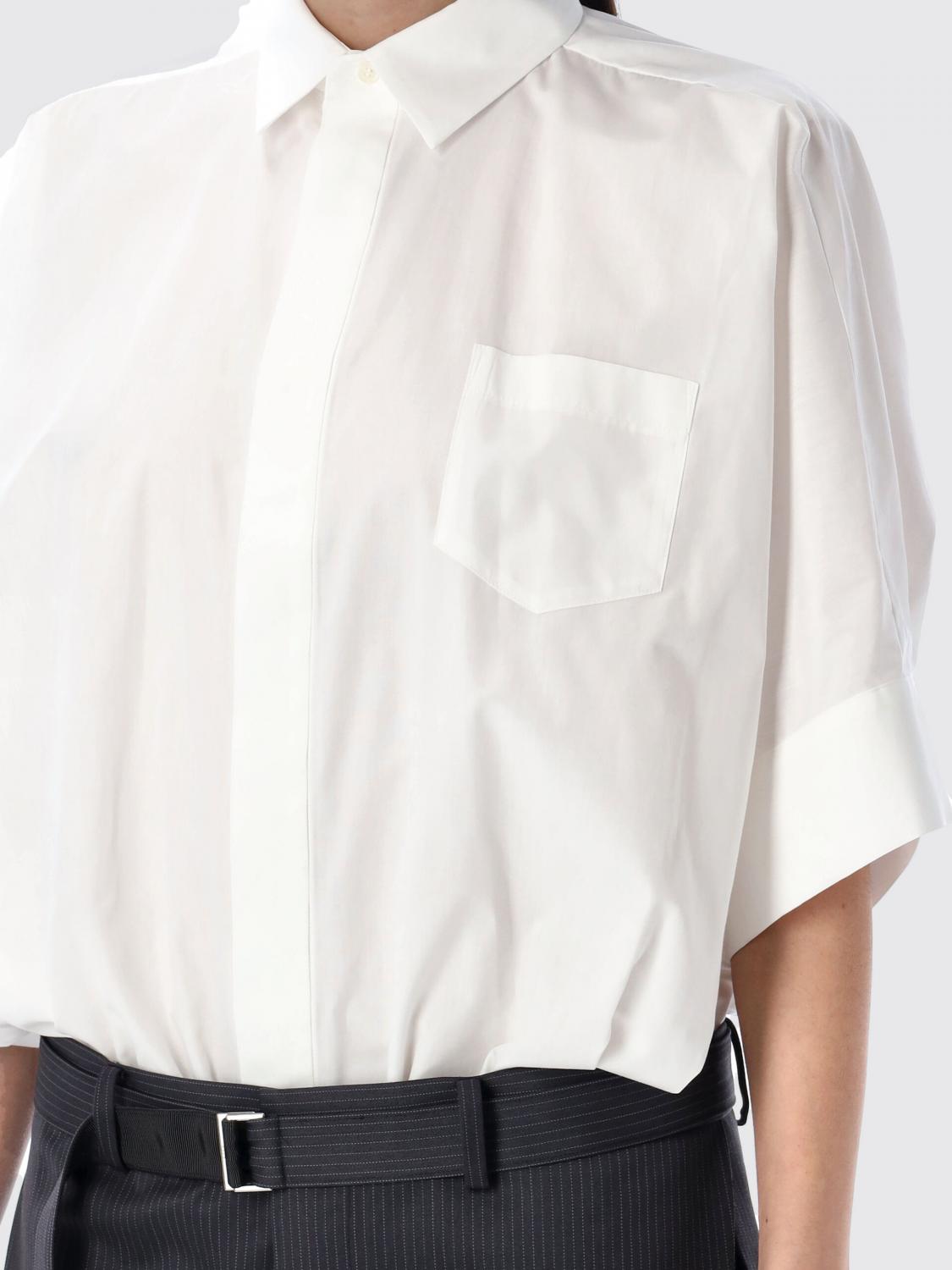 SACAI ABITO: Abito chemisier Sacai in cotone e lana , Nero - Img 3