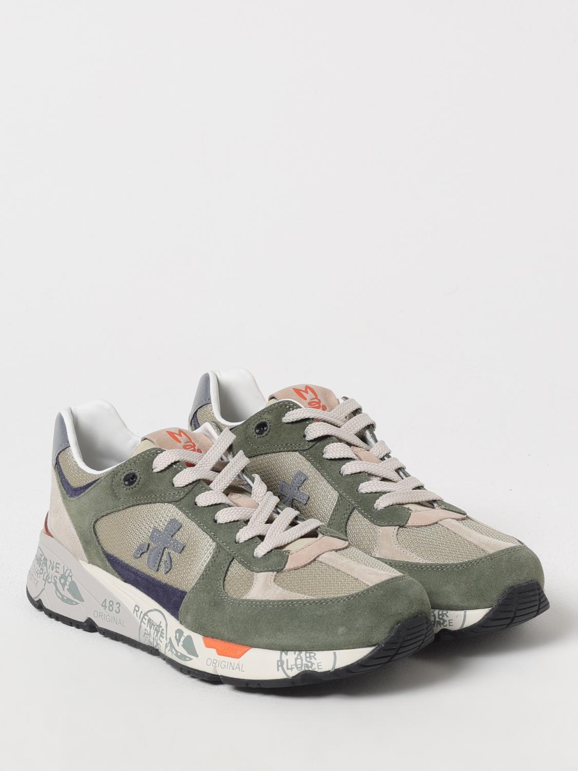 PREMIATA SNEAKERS: Sneakers Mase Premiata in camoscio e mesh , Oliva - Img 2