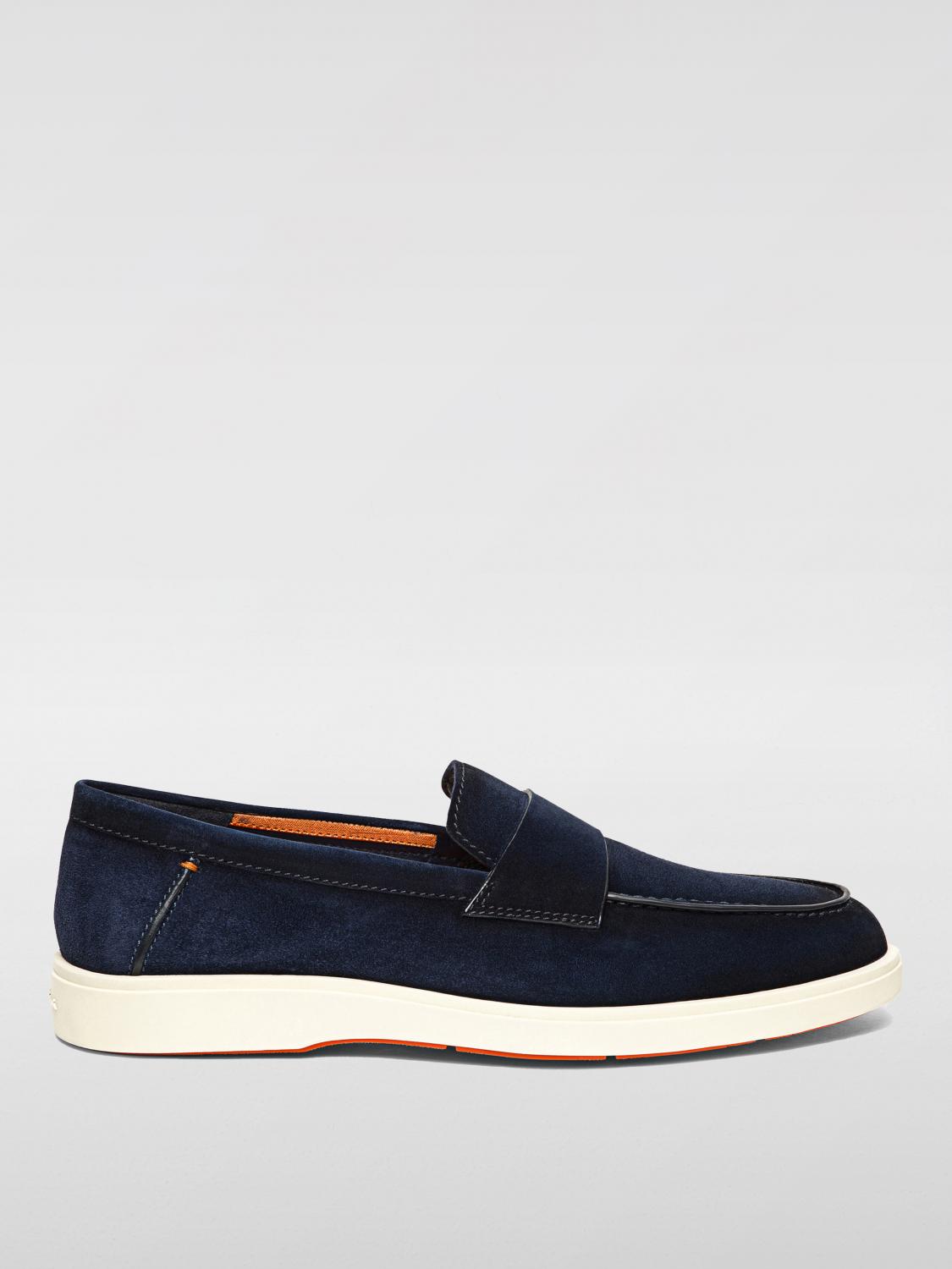 SANTONI ローファー: ローファー メンズ Santoni, ブルー - Img 1