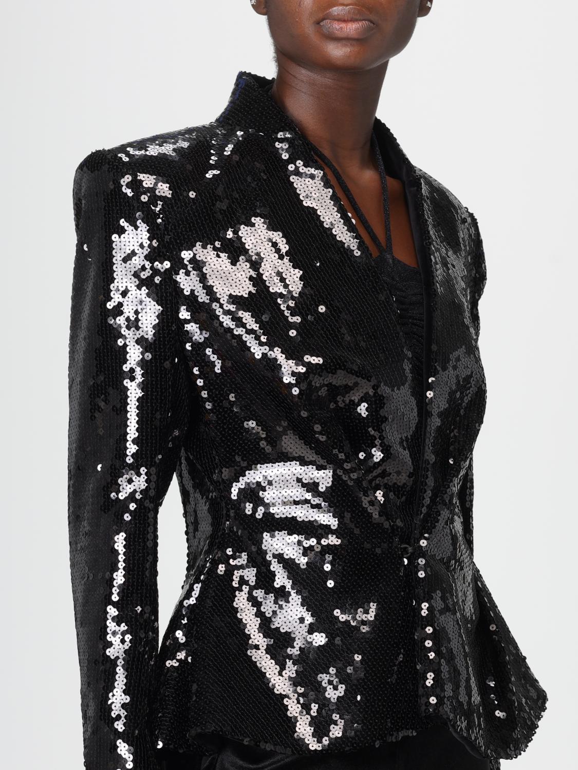 ALEXANDRE VAUTHIER GIACCA: Blazer Alexandre Vauthier con paillettes , Nero - Img 5