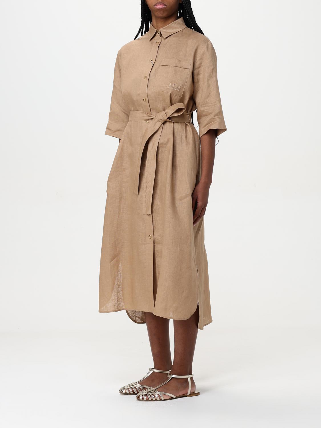 MAX MARA VESTIDO: Vestido mujer Max Mara, Camello - Img 3