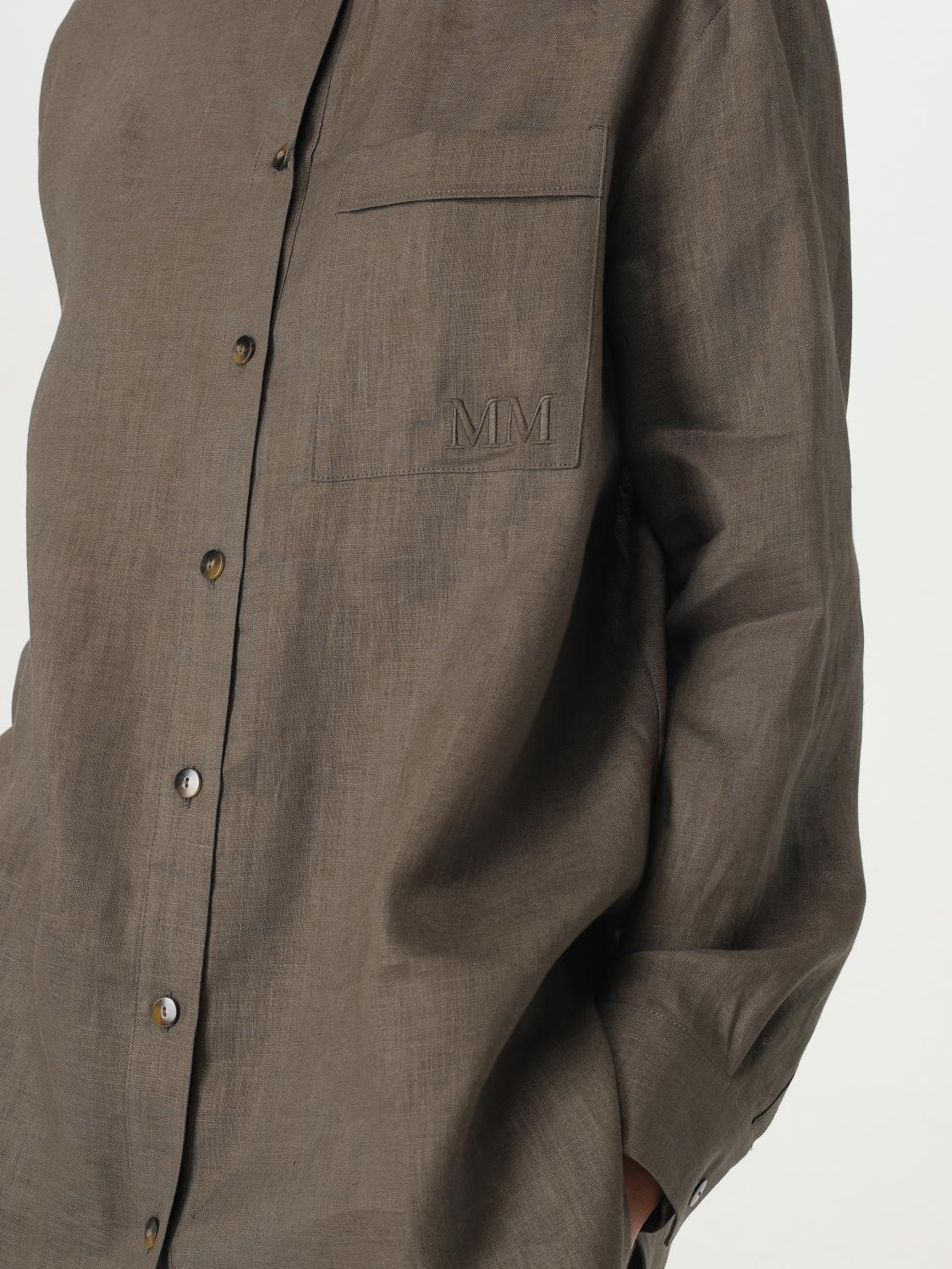 MAX MARA CAMICIA: Camicia classica Max Mara in lino , Verde - Img 5