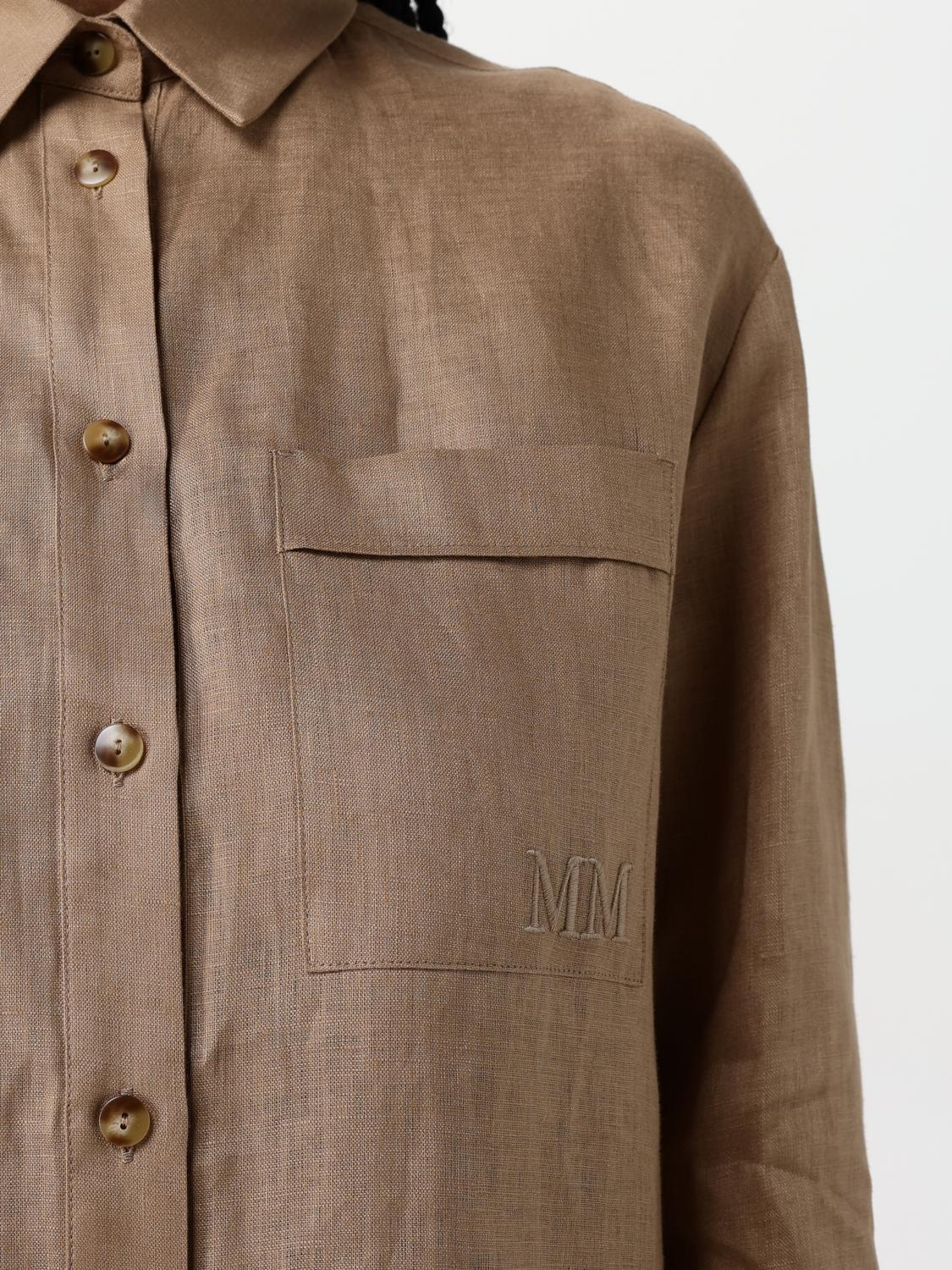 MAX MARA CAMICIA: Camicia classica Max Mara in lino , Cammello - Img 5