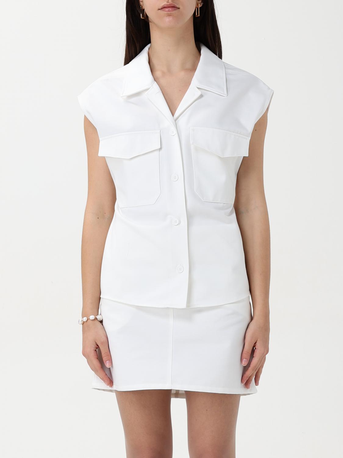 COURRÈGES CAMICIA: Camicia smanicata Courrèges in cotone , Bianco - Img 1