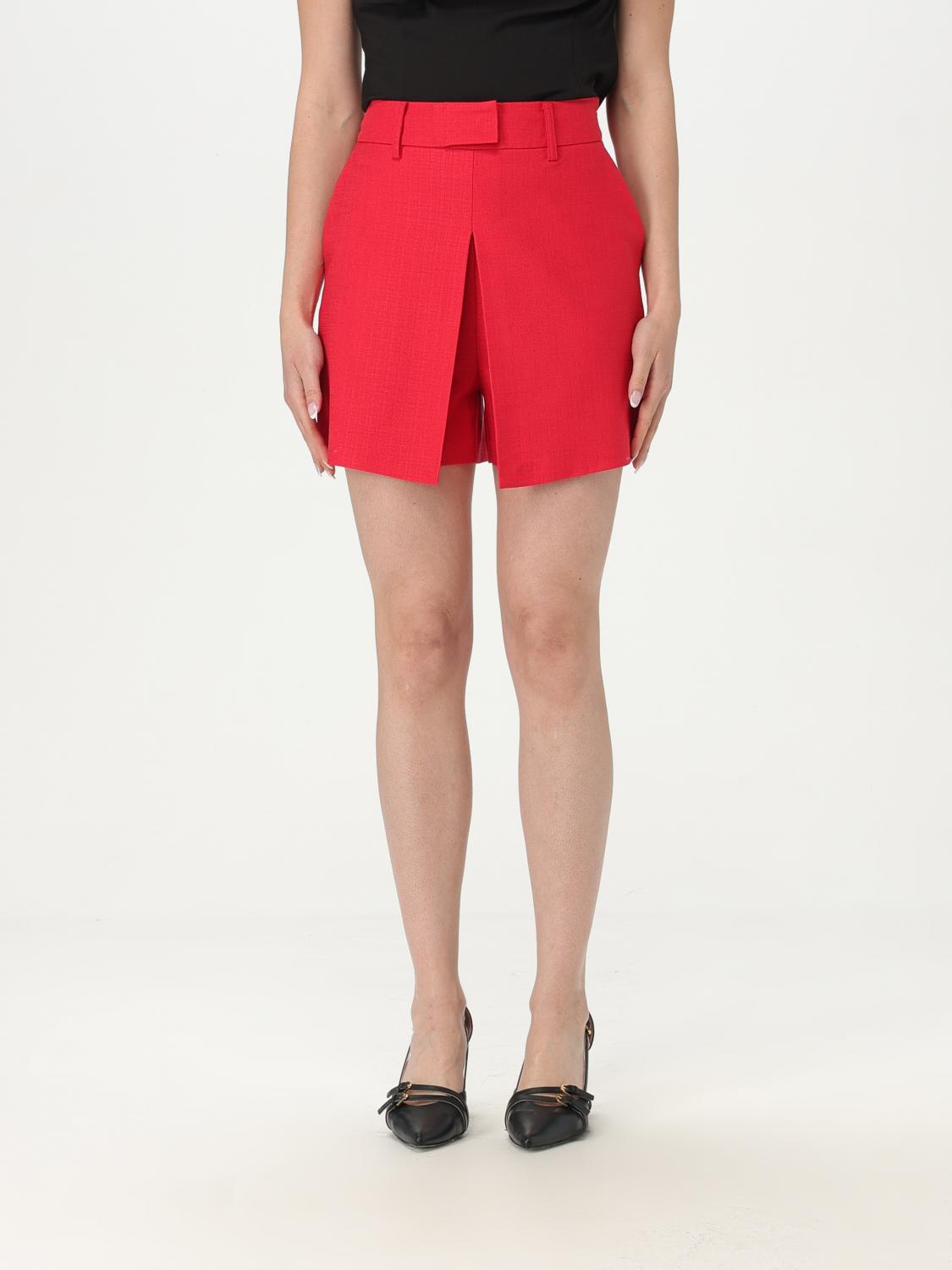 SIMONA CORSELLINI SHORTS: Simona Corsellini linen blend shorts, Red - Img 1