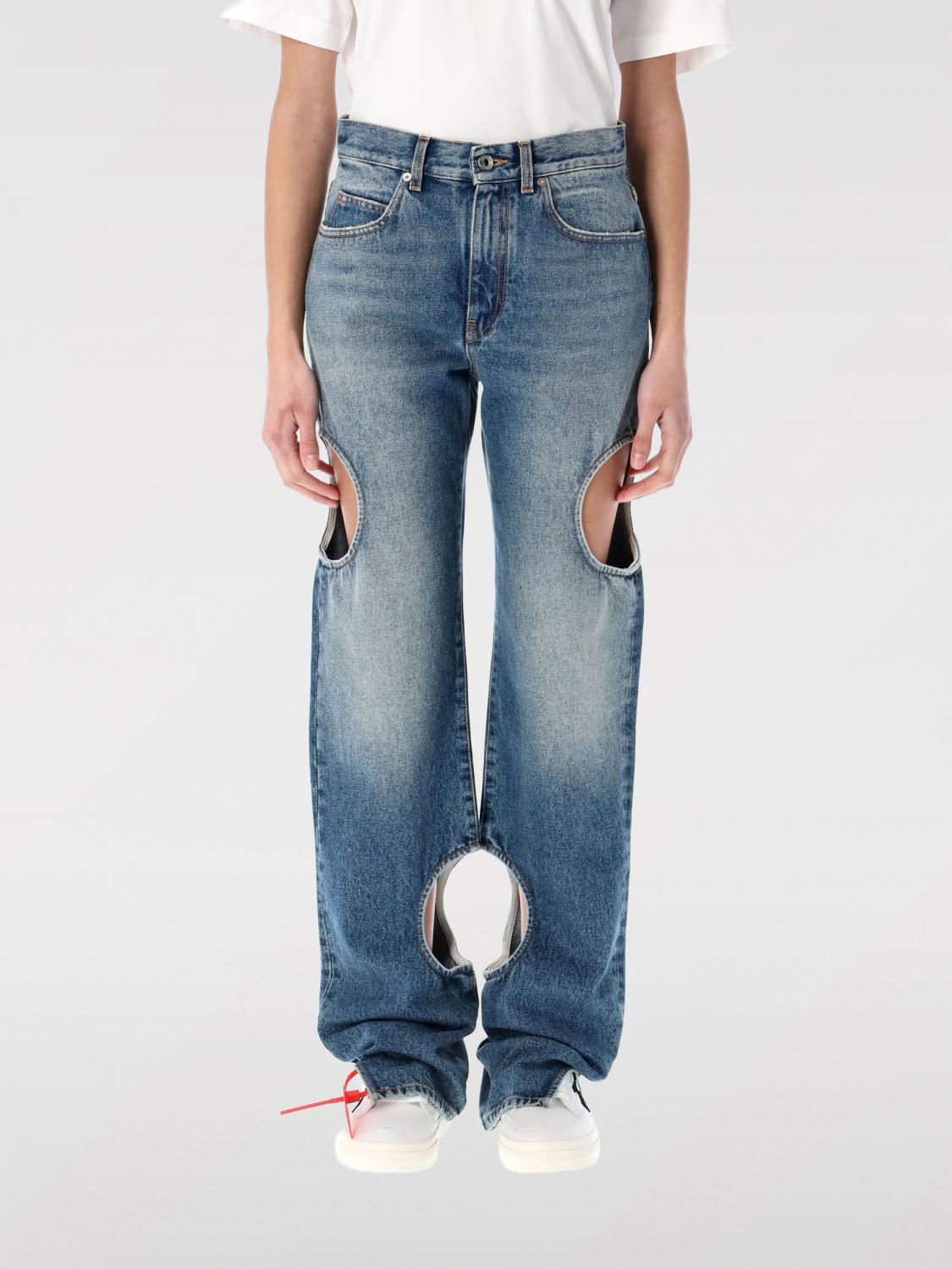 OFF-WHITE VAQUEROS: Vaquero mujer Off-white, Azul Oscuro - Img 1
