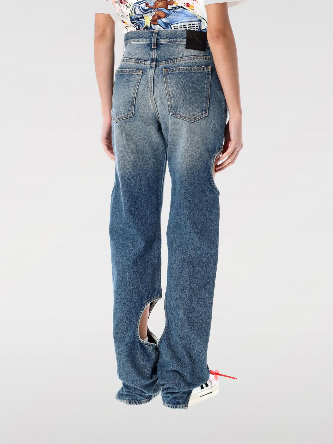 OFF-WHITE VAQUEROS: Vaquero mujer Off-white, Azul Oscuro - Img 2