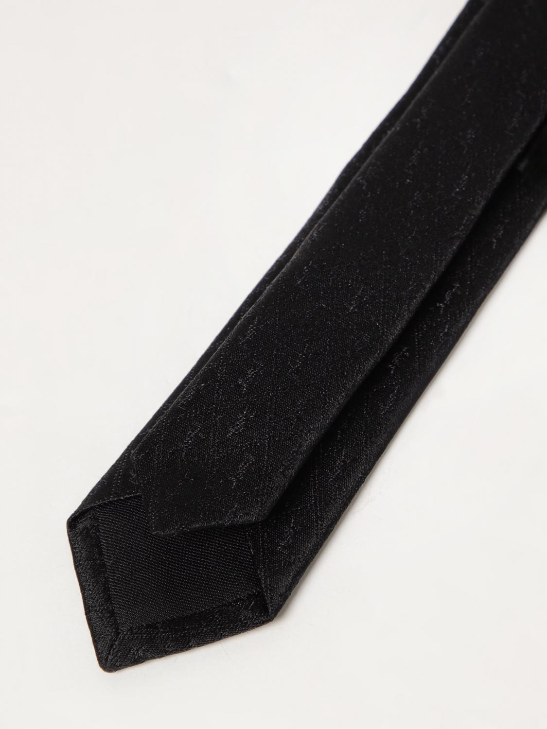 SAINT LAURENT KRAWATTE: Seidenkrawatte mit YSL Jacquard-Monogramm Saint Laurent, Schwarz - Img 2