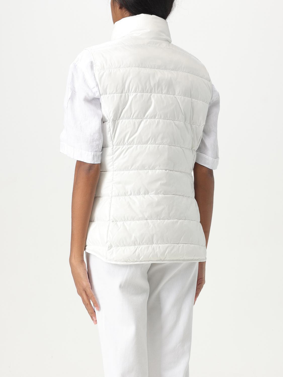 BLAUER GILET: Gilet in nylon imbottito con logo Blauer , Bianco - Img 2