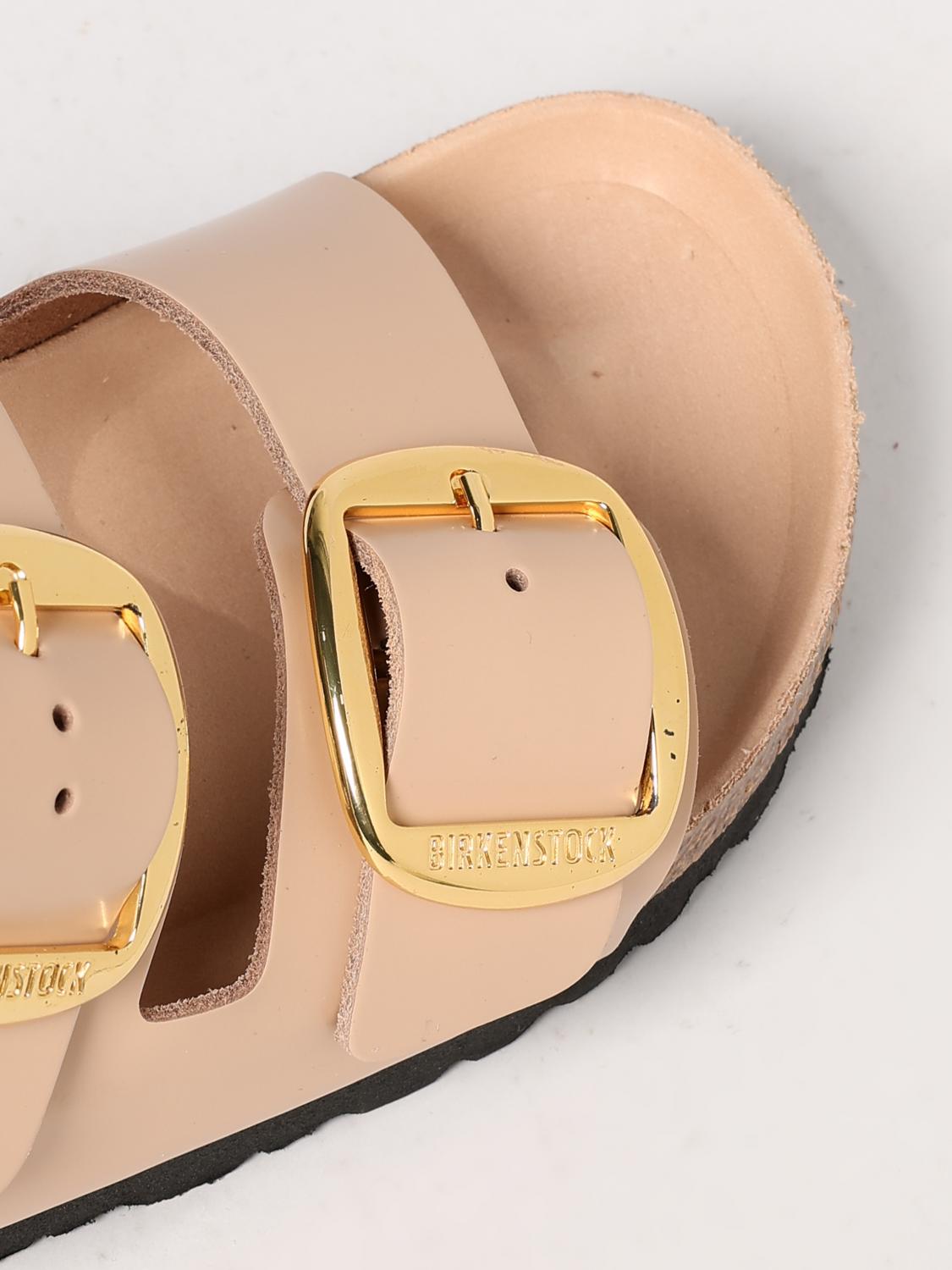 BIRKENSTOCK FLACHE SANDALEN: Arizona Big Buckle Sandalen aus gebürstetem Leder Birkenstock, Pink - Img 4