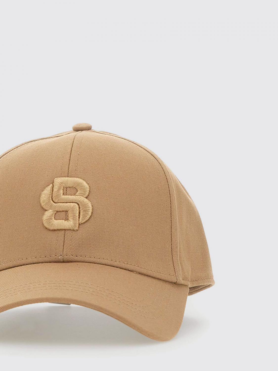 BOSS CAPPELLO: Cappello Boss in cotone con logo ricamato , Beige - Img 2