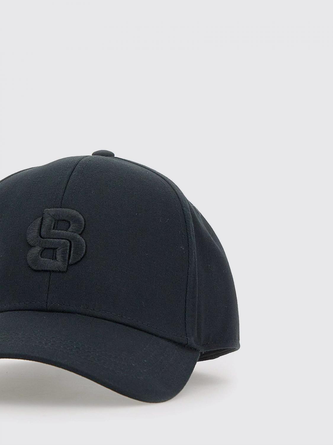 BOSS CAPPELLO: Cappello Boss in cotone con logo ricamato , Nero 1 - Img 2