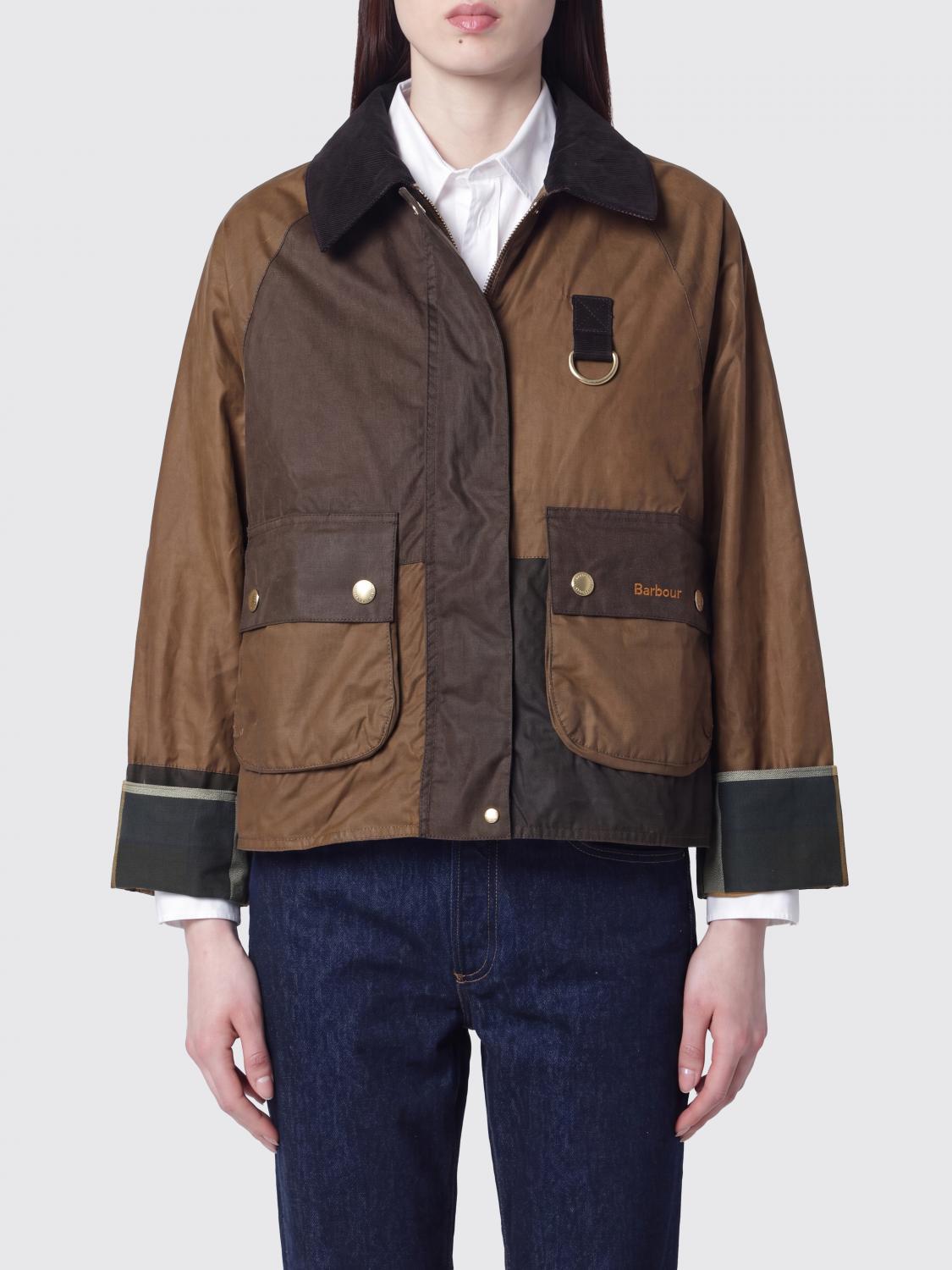BARBOUR GIACCA: Giacca Alma Barbour in cotone cerato , Beige - Img 1