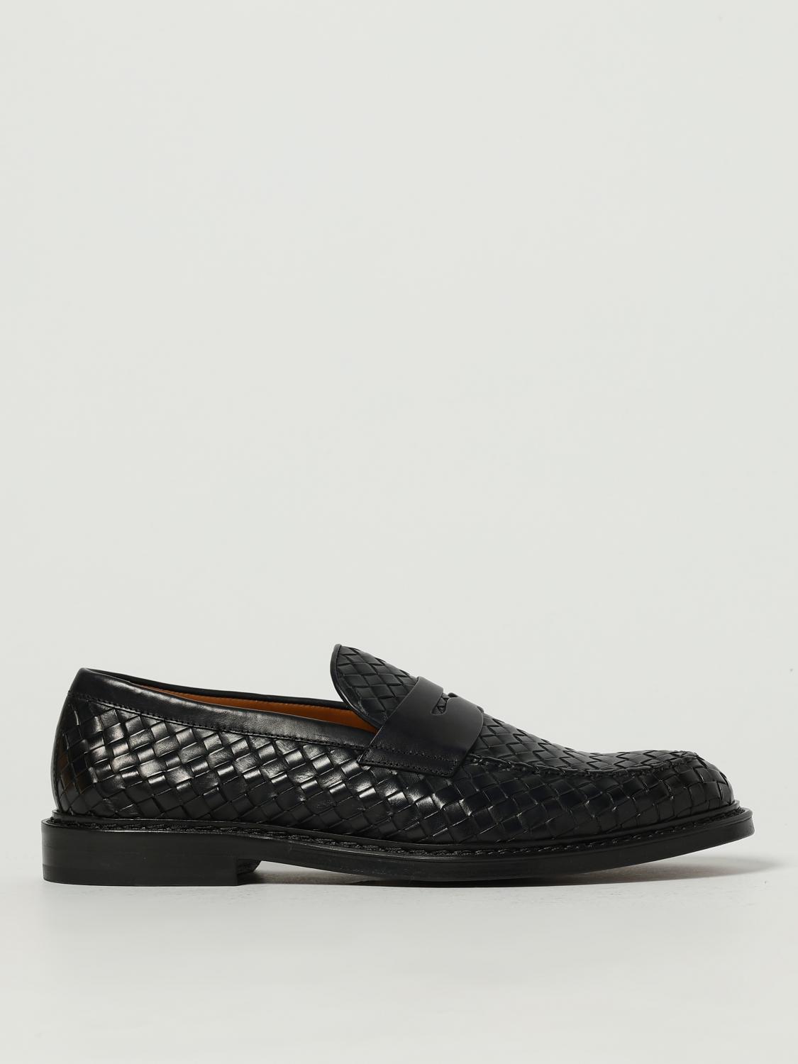 DOUCAL'S MOCASSINI: Mocassino Doucal's in pelle intrecciata , Blue - Img 1