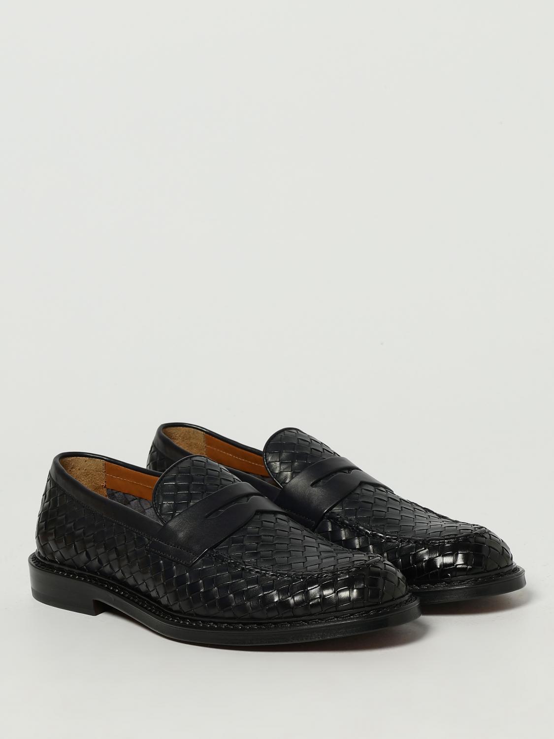 DOUCAL'S MOCASSINI: Mocassino Doucal's in pelle intrecciata , Blue - Img 2
