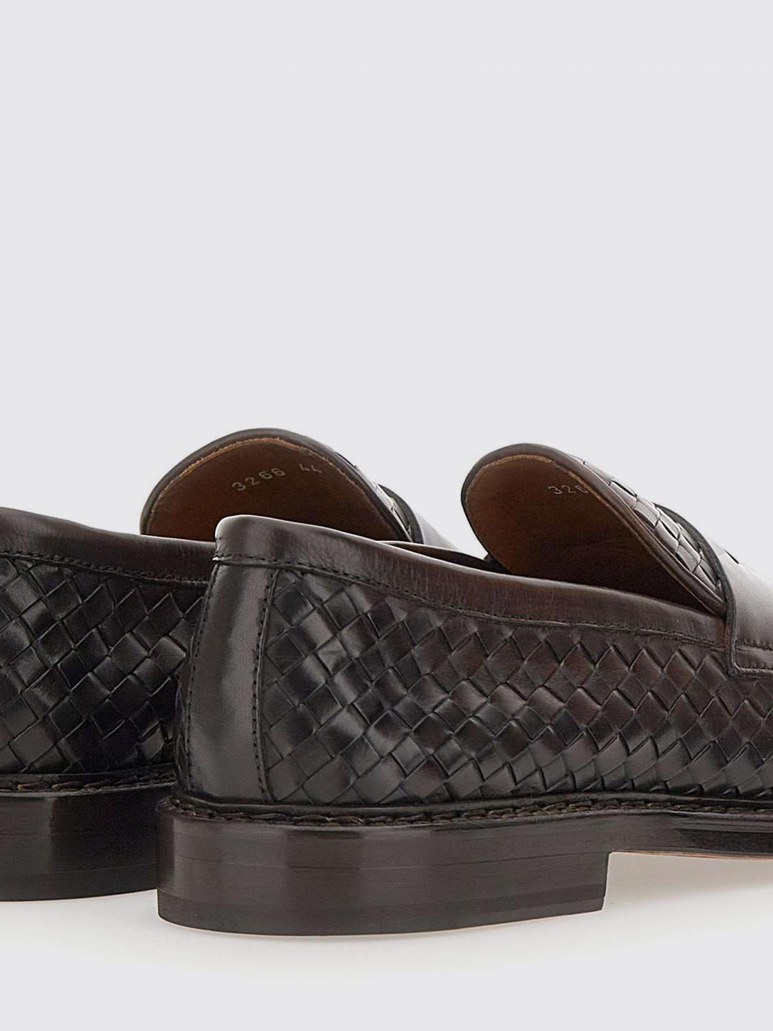 DOUCAL'S MOCASSINI: Mocassino Doucal's in pelle intrecciata , Marrone - Img 4