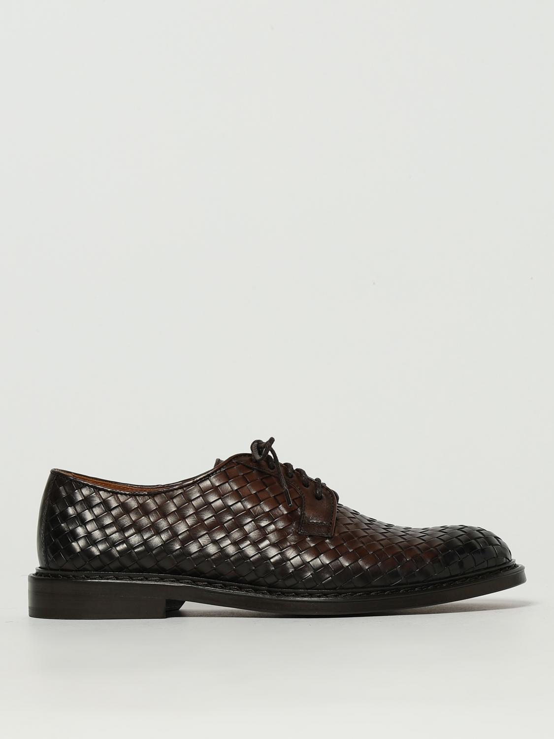 DOUCAL'S SCARPE STRINGATE: Derby Doucal's in pelle intrecciata , Moro - Img 1