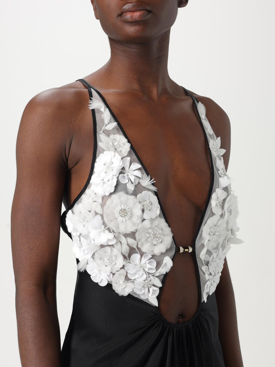 ELISABETTA FRANCHI KLEID: Kleider damen Elisabetta Franchi, Ivory - Img 4