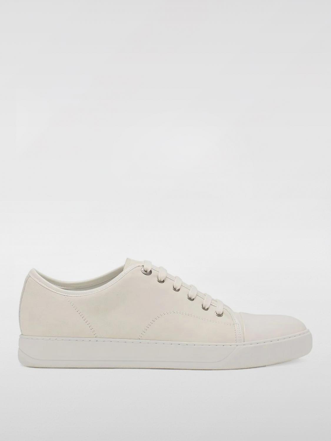 LANVIN SNEAKERS: DBB1 Suede Sneakers Lanvin, Ecru - Img 1