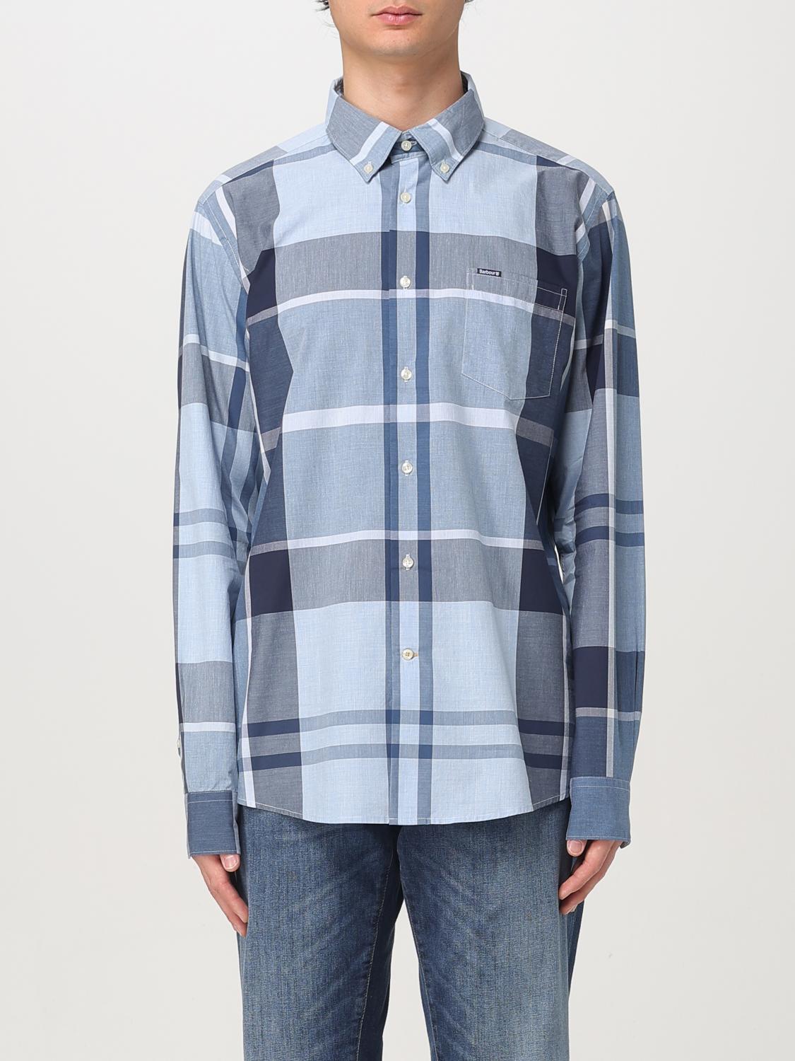 BARBOUR CAMICIA: Camicia classica Barbour in cotone check , Blue - Img 1