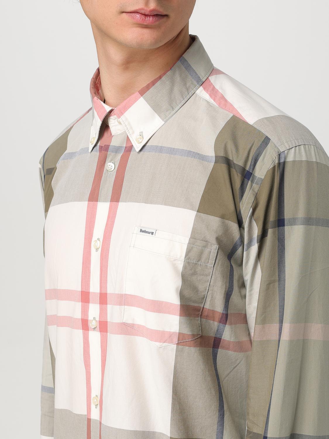 BARBOUR CAMICIA: Camicia classica Barbour in cotone check , Oliva - Img 3