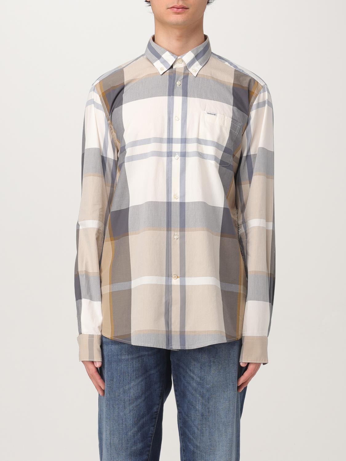 BARBOUR CAMICIA: Camicia classica Barbour in cotone check , Sabbia - Img 1