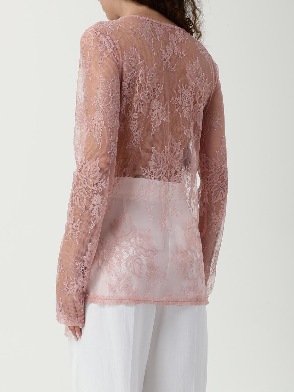 PINKO TOP: Blusa Pinko in pizzo , Rosa - Img 2