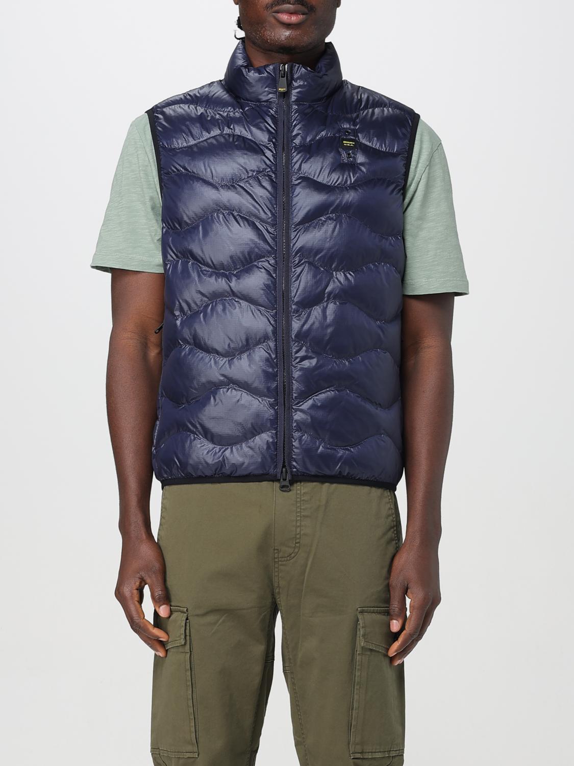 BLAUER SUIT VEST: Blauer padded quilted nylon vest, Blue - Img 1