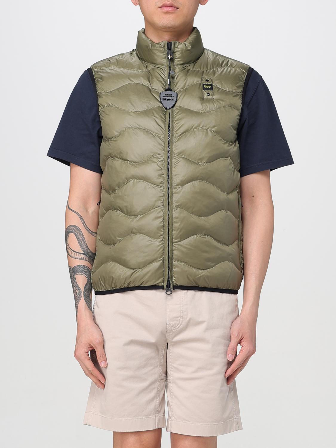 BLAUER SUIT VEST: Blauer padded quilted nylon vest, Green - Img 1