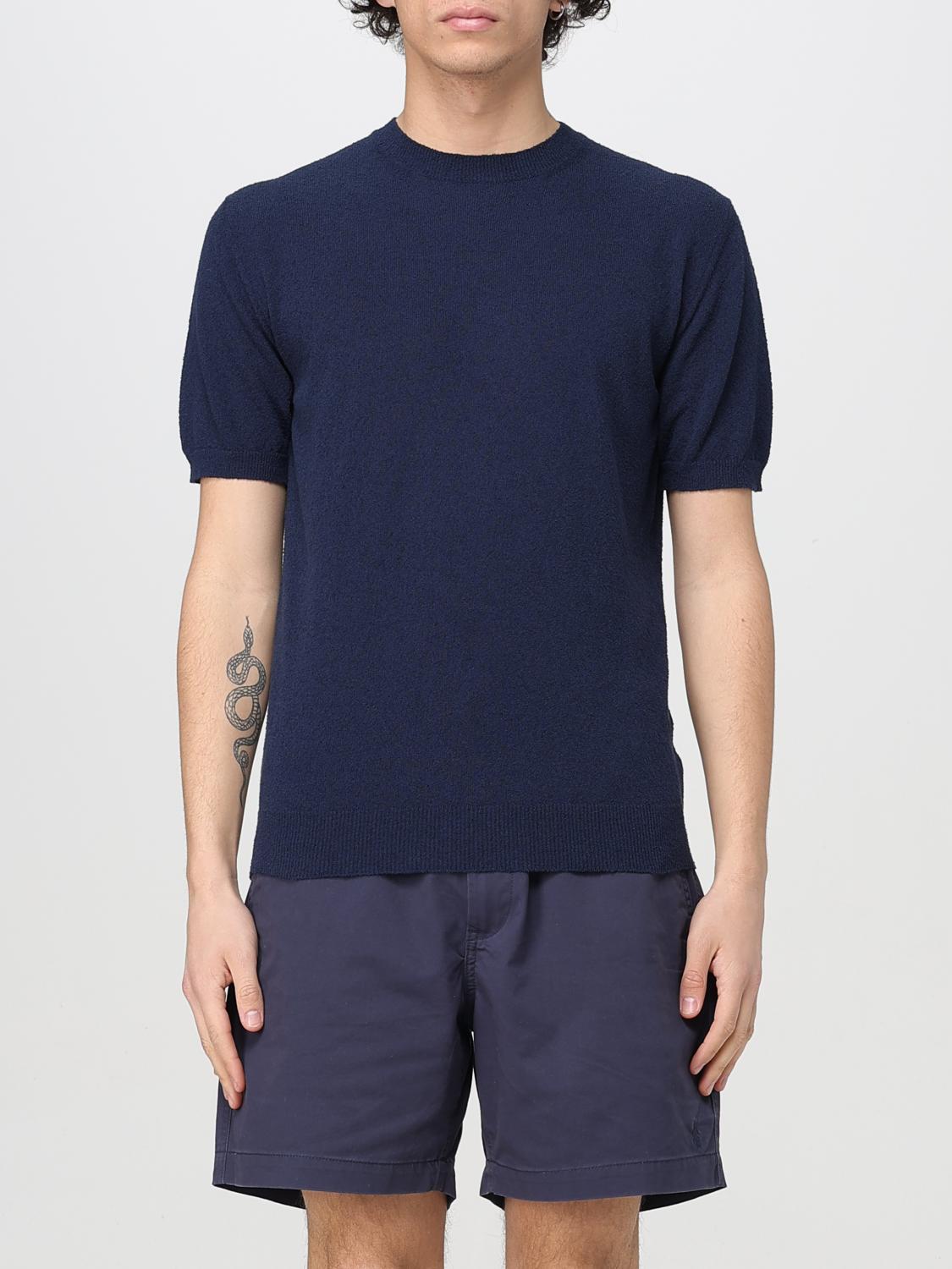 DRUMOHR T-SHIRT: Drumohr crewneck cotton blend t-shirt, Blue - Img 1