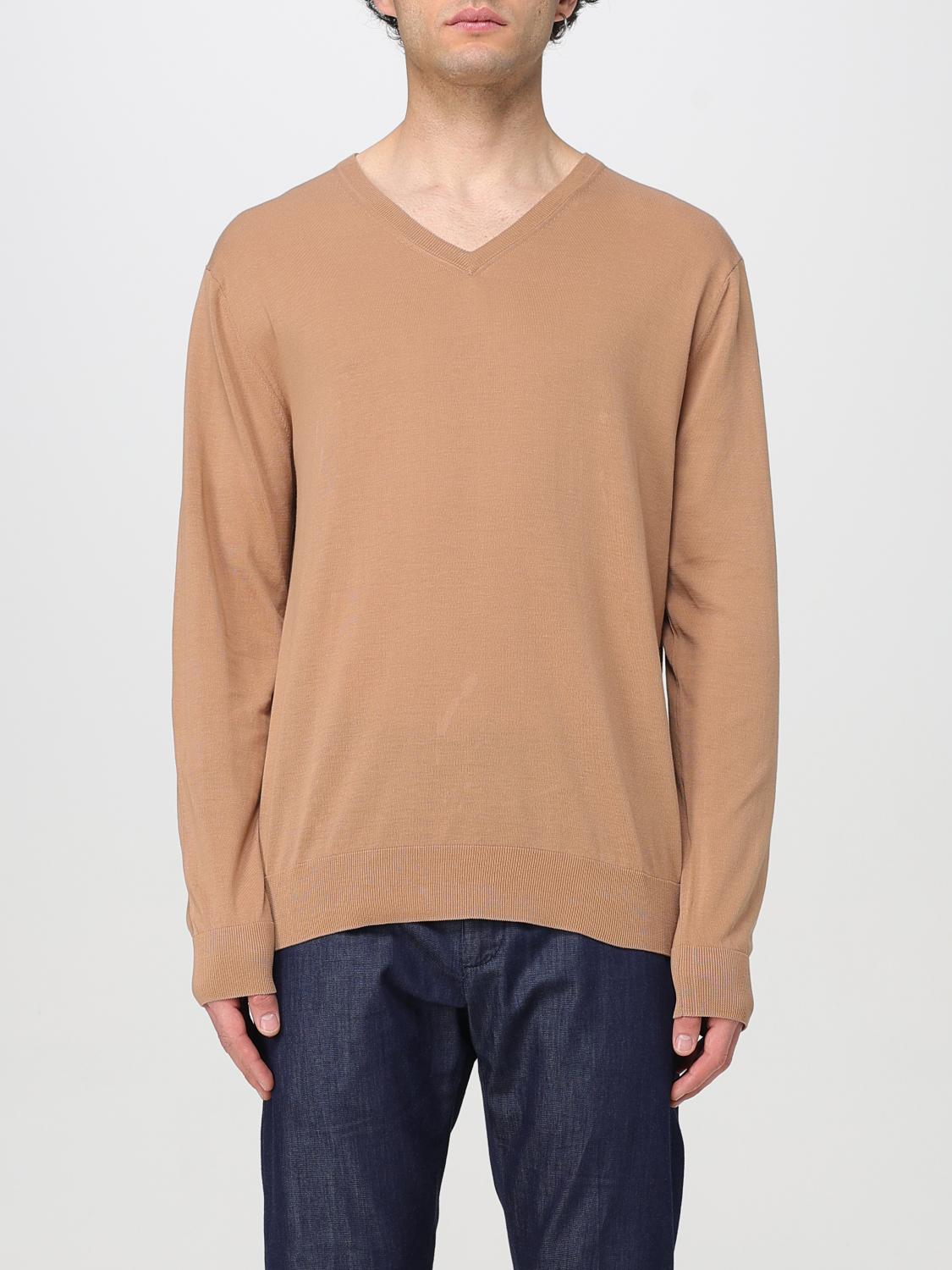 BALLANTYNE PULLOVER: Basic Baumwoll V-Ausschnitt Pullover Ballantyne, Korall - Img 1