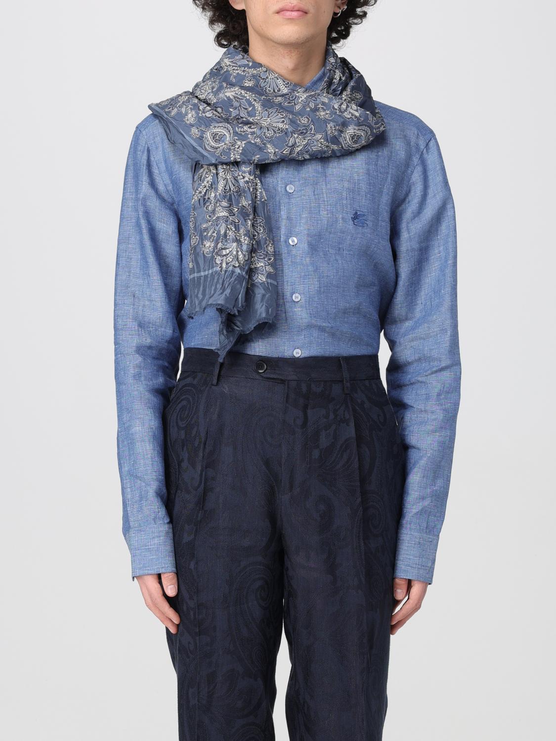 ETRO SCARF: Scarf men Etro, Blue - Img 2