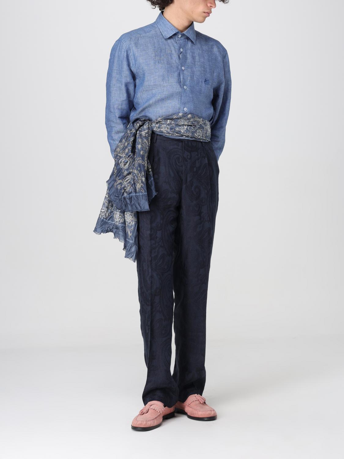 ETRO SCARF: Scarf men Etro, Blue - Img 4