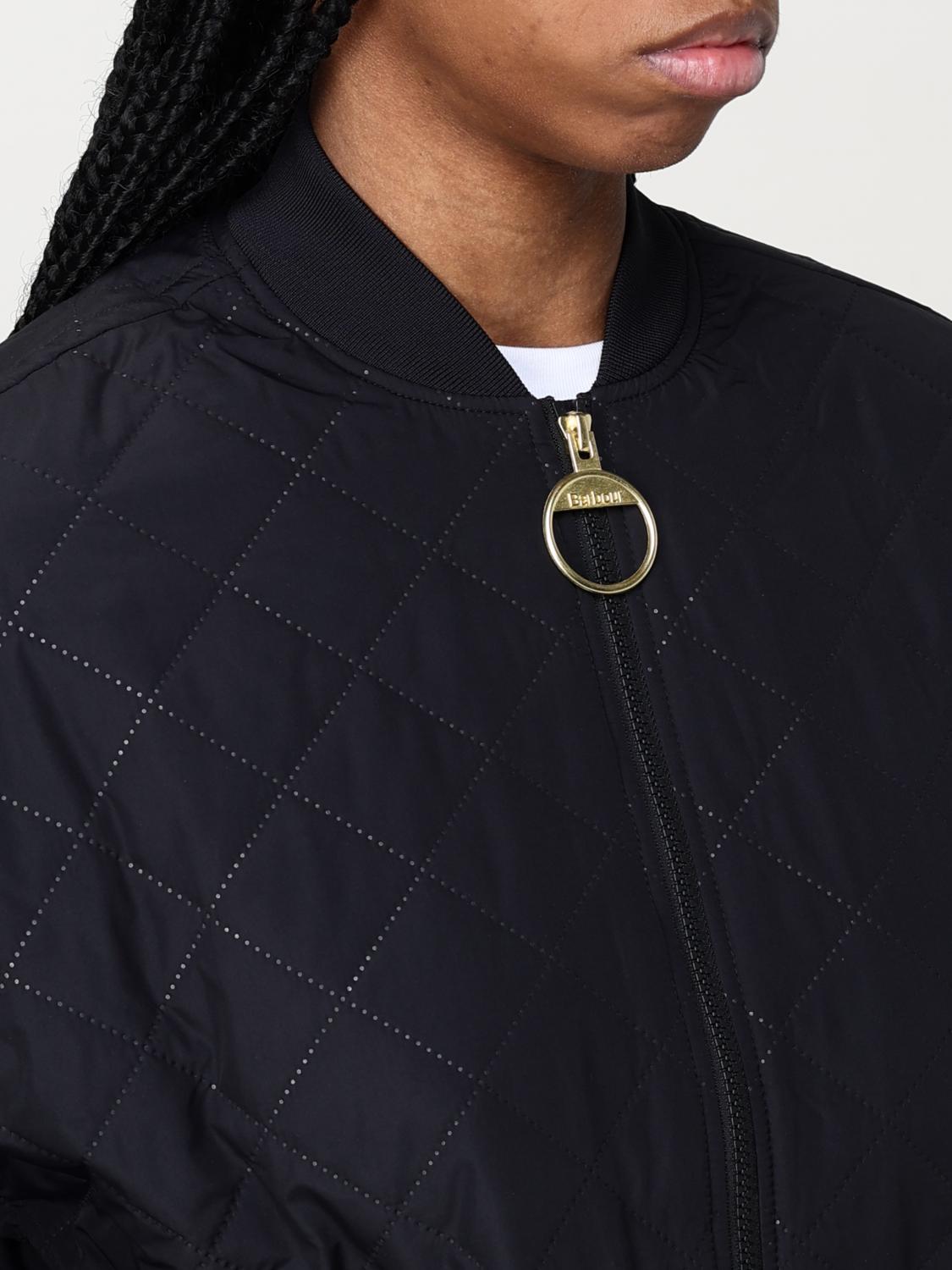 BARBOUR GIACCA: Bomber Barbour in nylon trapuntato , Nero - Img 4