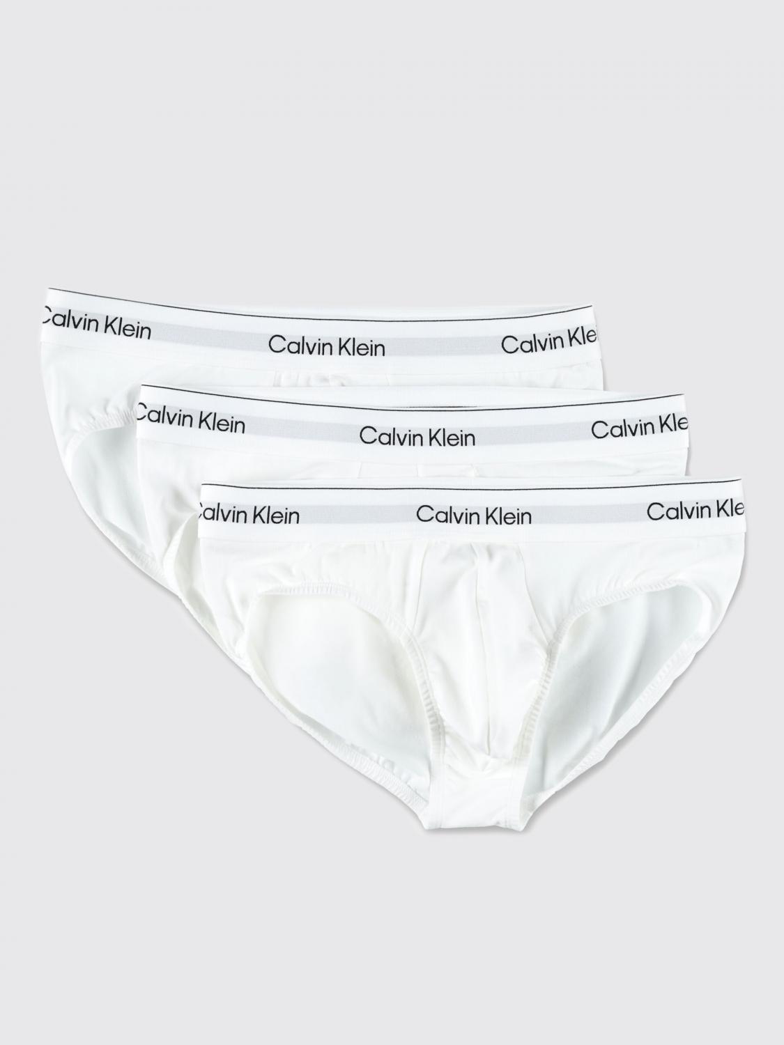 CALVIN KLEIN INTIMO: Set 3 slip Calvin Klein in cotone stretch , Bianco - Img 1