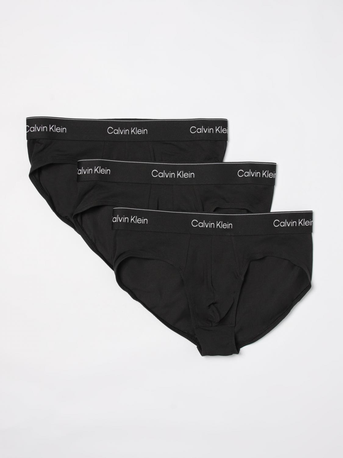 CALVIN KLEIN INTIMO: Set 3 slip Calvin Klein in cotone stretch , Nero 1 - Img 1