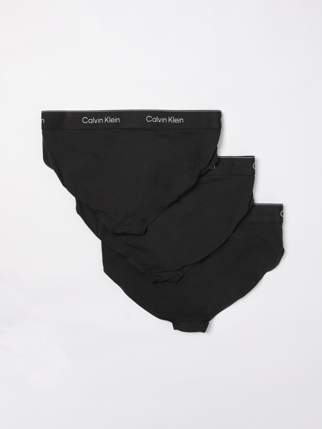 CALVIN KLEIN INTIMO: Set 3 slip Calvin Klein in cotone stretch , Nero 1 - Img 2
