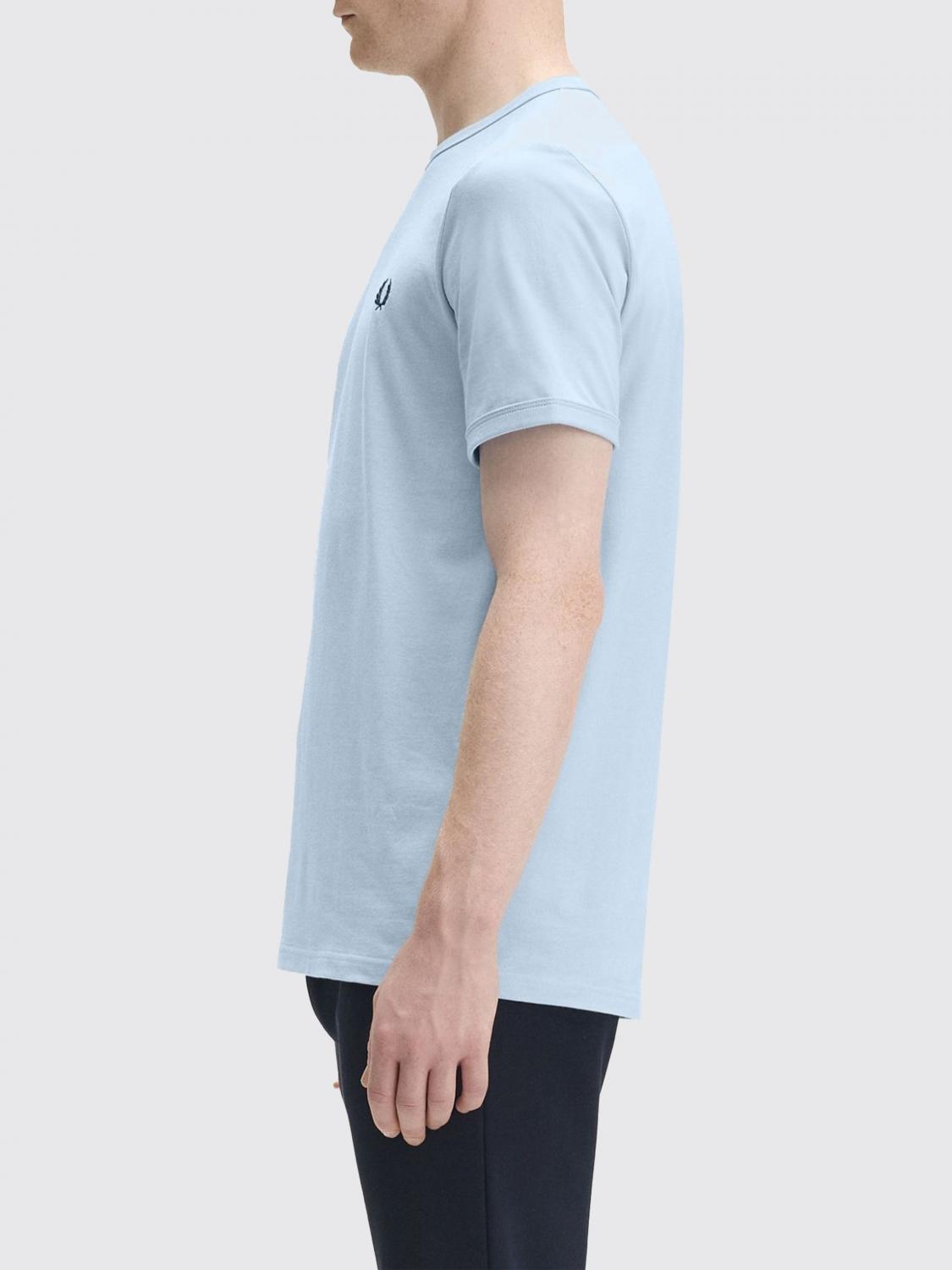 FRED PERRY T恤: T恤 男士 Fred Perry, 浅蓝色 - Img 2