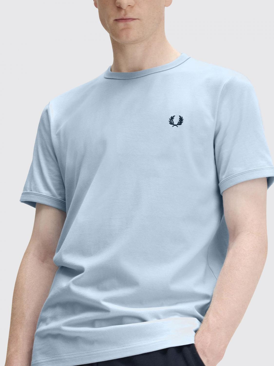 FRED PERRY T恤: T恤 男士 Fred Perry, 浅蓝色 - Img 3