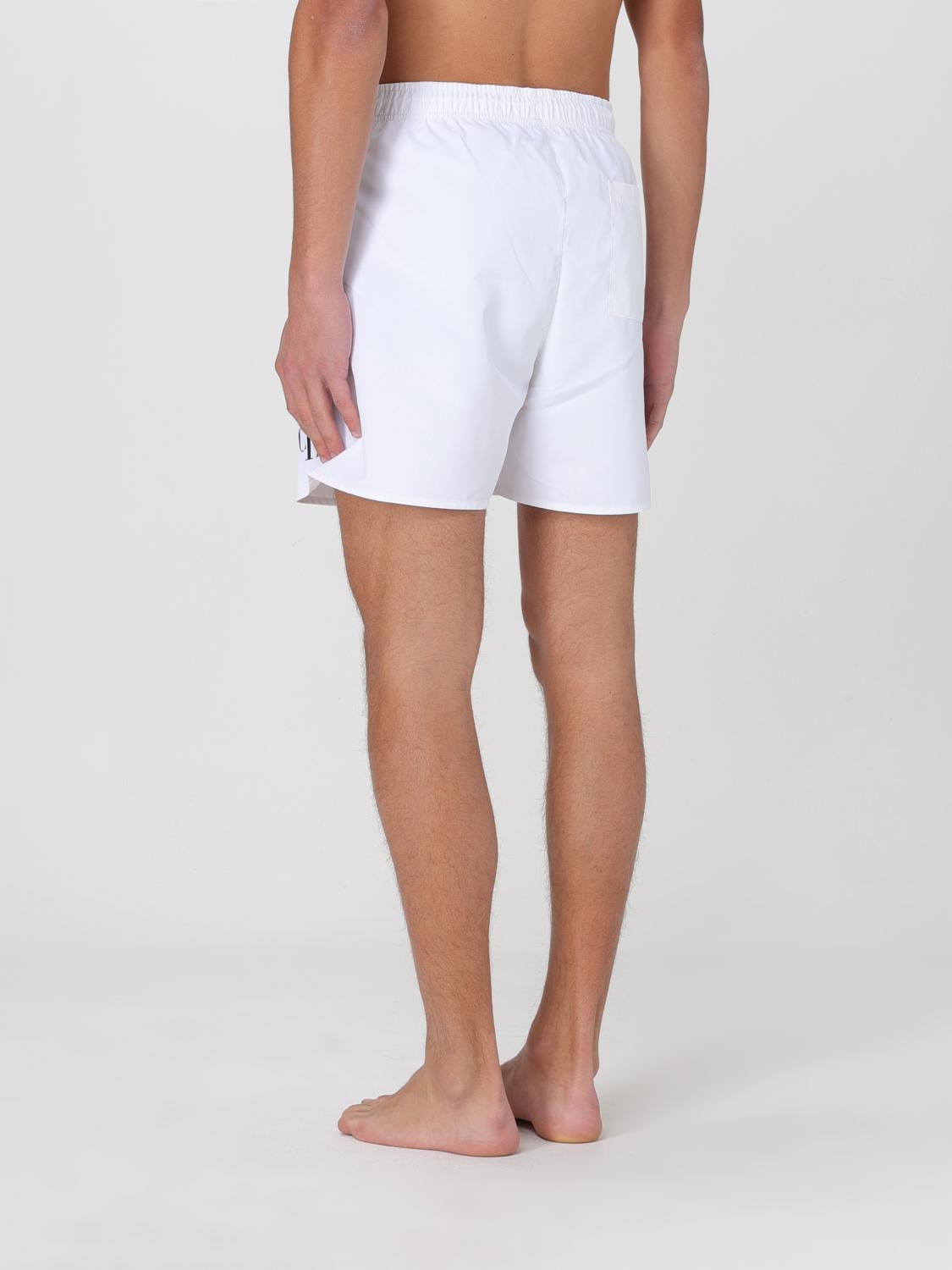 CALVIN KLEIN COSTUME: Costume da bagno boxer Calvin Klein, Bianco - Img 2