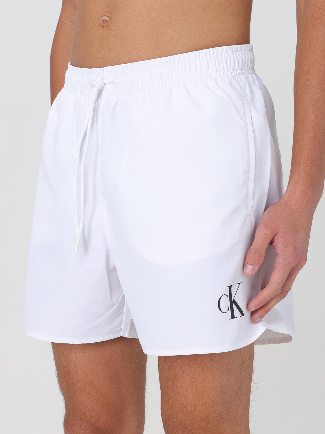 CALVIN KLEIN COSTUME: Costume da bagno boxer Calvin Klein, Bianco - Img 3