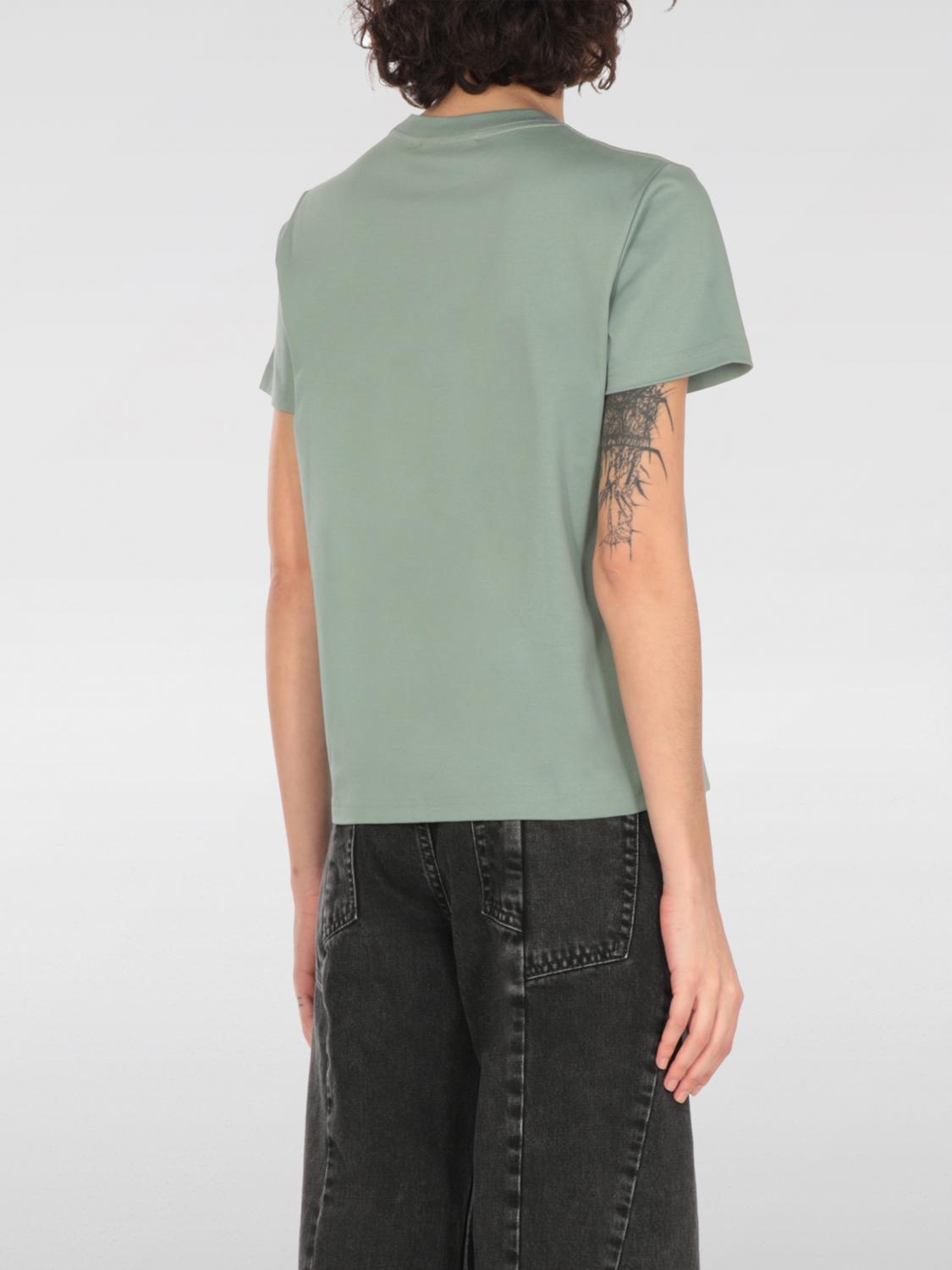 LANVIN T-SHIRTS: T-shirt Lanvin in cotone con logo a contrasto, Verde - Img 3